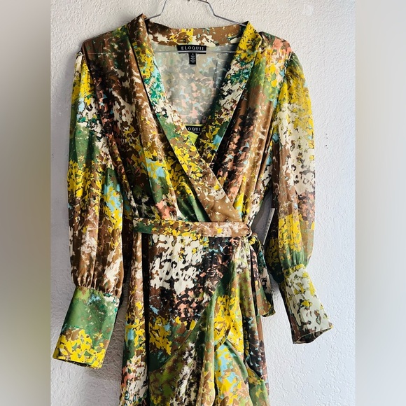 ELOQUIL Flowy Printed Dress floral print size 18 NWT - Picture 14 of 16